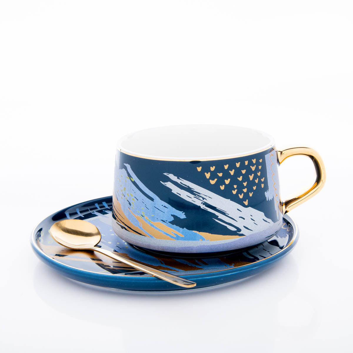 Blossom Brew Cup & Saucer Set with Stirrer