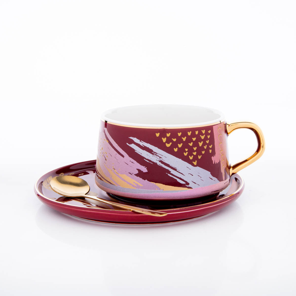 Blossom Brew Cup & Saucer Set with Stirrer