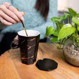 Marble Designed Coffee Mug with Lid