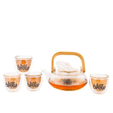 Crystal Paradise Teapot with Cups