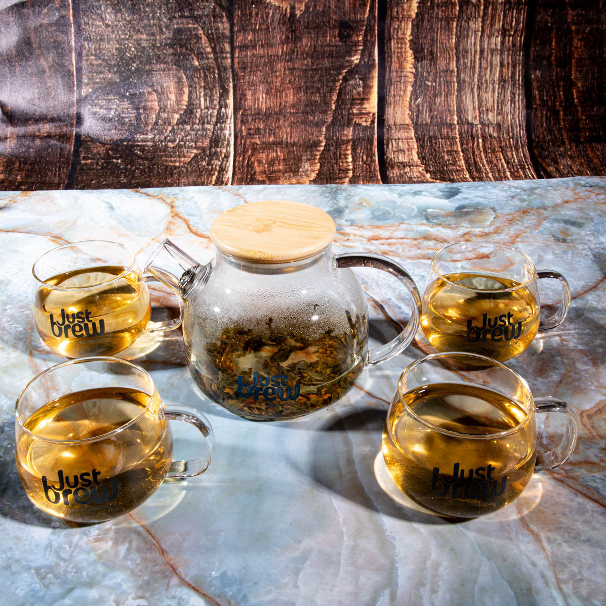 Crystal Skyline Teapot and Cup Set