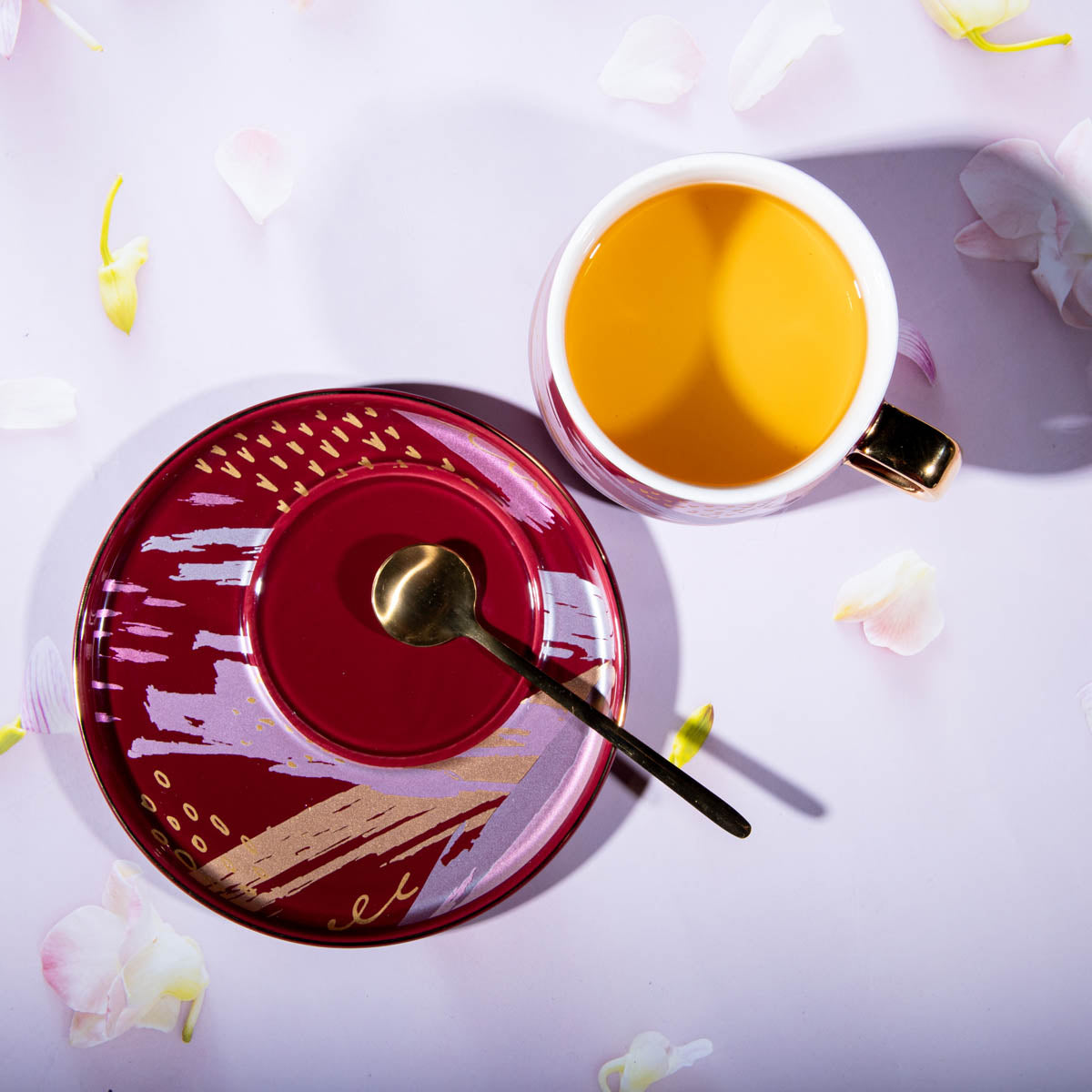 Blossom Brew Cup & Saucer Set with Stirrer