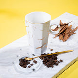 Marble Designed Coffee Mug with Lid